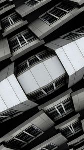 Preview wallpaper building, architecture, reflection, illusion, black and white