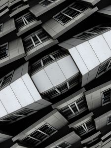 Preview wallpaper building, architecture, reflection, illusion, black and white