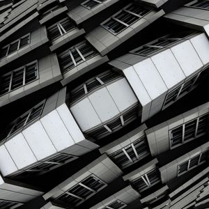 Preview wallpaper building, architecture, reflection, illusion, black and white