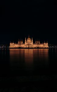 Preview wallpaper building, architecture, residence, night, budapest