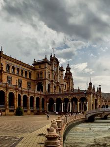 Preview wallpaper building, architecture, river, beautiful