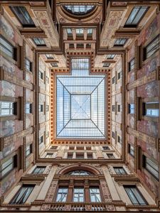 Preview wallpaper building, architecture, roof, glass, bottom view
