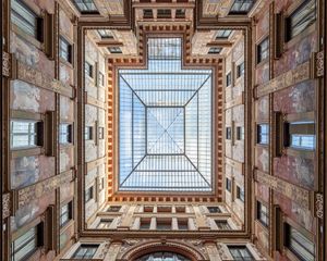 Preview wallpaper building, architecture, roof, glass, bottom view