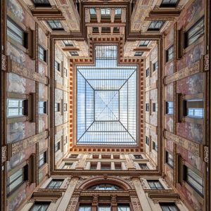 Preview wallpaper building, architecture, roof, glass, bottom view