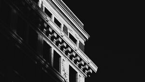 Preview wallpaper building, architecture, shadow, black and white, black