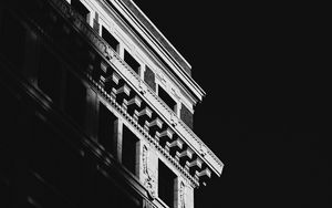 Preview wallpaper building, architecture, shadow, black and white, black