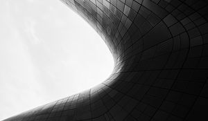 Preview wallpaper building, architecture, shape, bw, gray