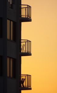 Preview wallpaper building, architecture, silhouettes, minimalism