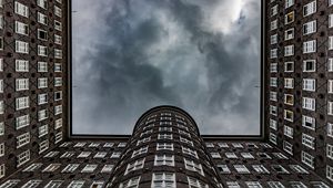Preview wallpaper building, architecture, sky, facade, windows, bottom view