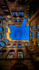 Preview wallpaper building, architecture, sky, bottom view