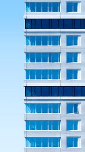 Preview wallpaper building, architecture, sky, minimalism, blue, aesthetic