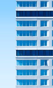 Preview wallpaper building, architecture, sky, minimalism, blue, aesthetic