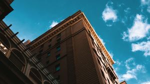 Preview wallpaper building, architecture, sky, clouds, bottom view