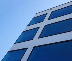 Preview wallpaper building, architecture, sky, minimalism, blue
