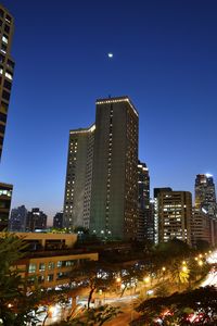 Preview wallpaper building, architecture, skyscraper, road, night