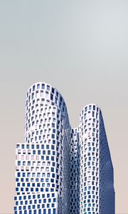 Preview wallpaper building, architecture, skyscraper, minimalism, white