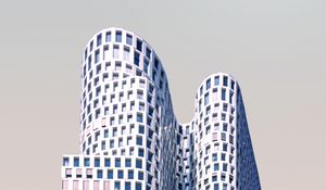 Preview wallpaper building, architecture, skyscraper, minimalism, white
