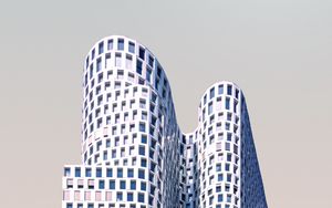 Preview wallpaper building, architecture, skyscraper, minimalism, white