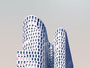 Preview wallpaper building, architecture, skyscraper, minimalism, white