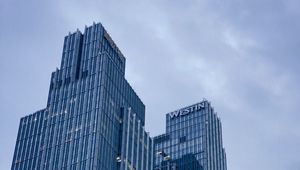 Preview wallpaper building, architecture, skyscraper, clouds