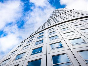Preview wallpaper building, architecture, skyscraper, windows, bottom view