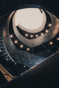 Preview wallpaper building, architecture, spiral, lamps, light