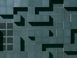 Preview wallpaper building, architecture, squares, green