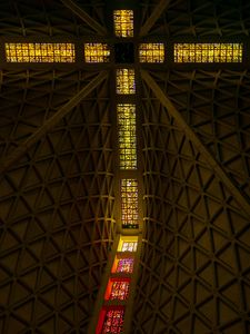 Preview wallpaper building, architecture, stained glass, cupola