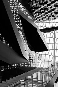 Preview wallpaper building, architecture, stairs, bw