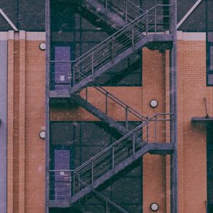 Preview wallpaper building, architecture, stairs, wall