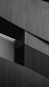 Preview wallpaper building, architecture, stripes, black and white, bw