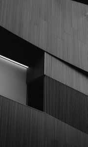 Preview wallpaper building, architecture, stripes, black and white, bw