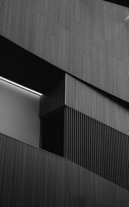 Preview wallpaper building, architecture, stripes, black and white, bw
