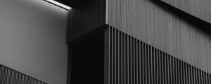 Preview wallpaper building, architecture, stripes, black and white, bw