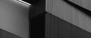 Preview wallpaper building, architecture, stripes, black and white, bw