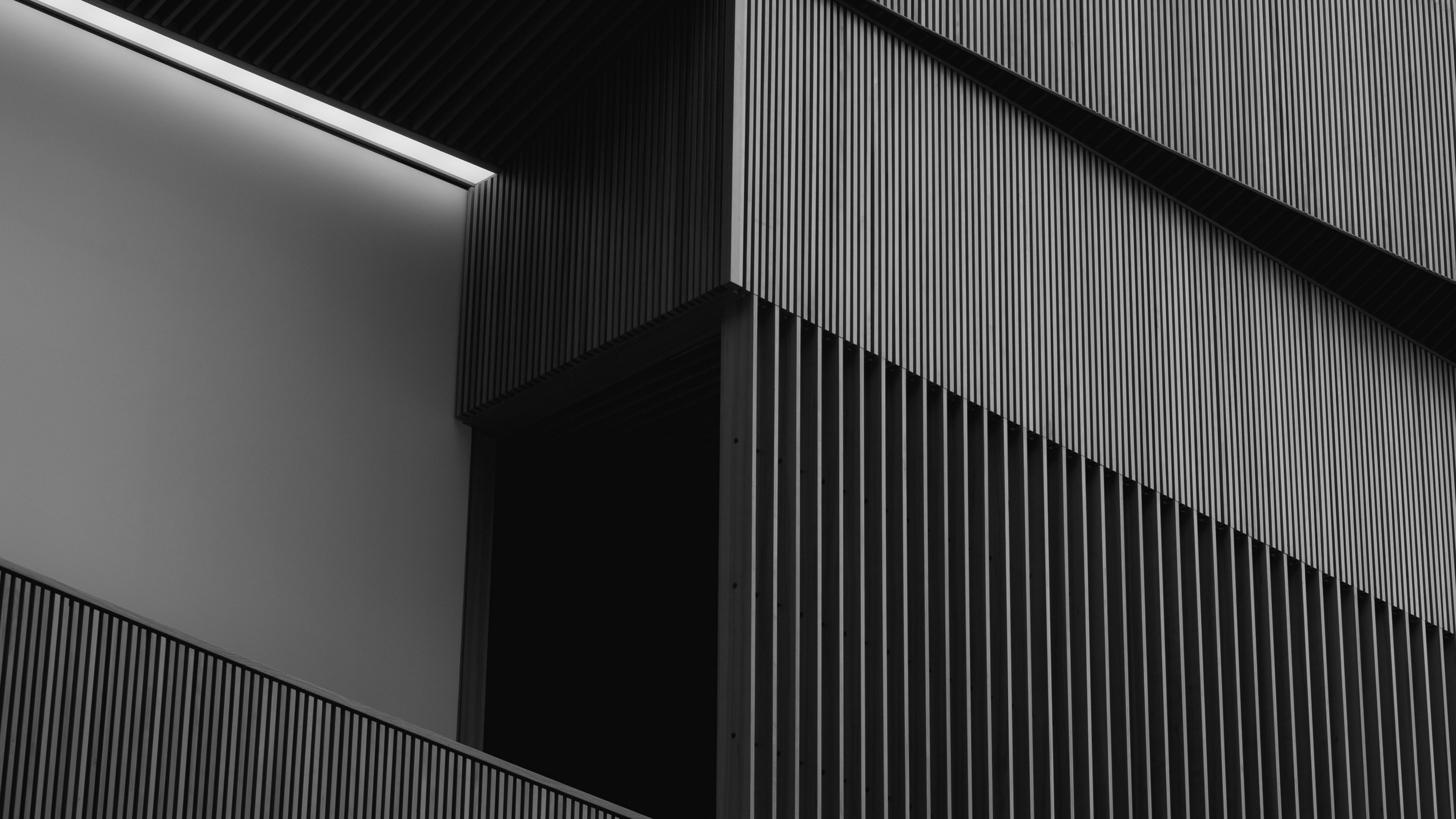 Download wallpaper 3840x2160 building, architecture, stripes, black and ...