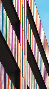 Preview wallpaper building, architecture, stripes, colorful