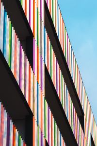 Preview wallpaper building, architecture, stripes, colorful