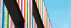 Preview wallpaper building, architecture, stripes, colorful