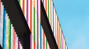 Preview wallpaper building, architecture, stripes, colorful