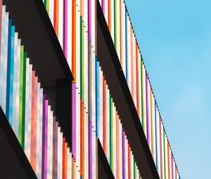 Preview wallpaper building, architecture, stripes, colorful