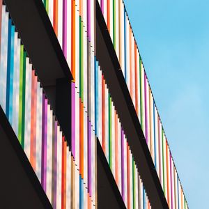 Preview wallpaper building, architecture, stripes, colorful