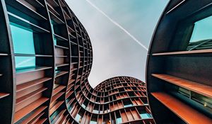 Preview wallpaper building, architecture, structure, sky, bottom view