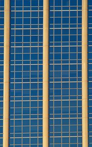 Preview wallpaper building, architecture, structure, stripes, blue