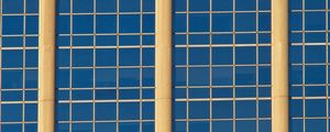 Preview wallpaper building, architecture, structure, stripes, blue