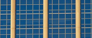 Preview wallpaper building, architecture, structure, stripes, blue