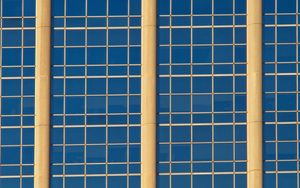 Preview wallpaper building, architecture, structure, stripes, blue