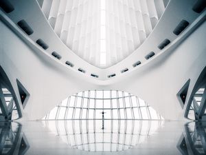 Preview wallpaper building, architecture, symmetry, modern, white
