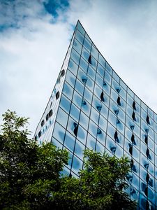 Preview wallpaper building, architecture, trees, sky