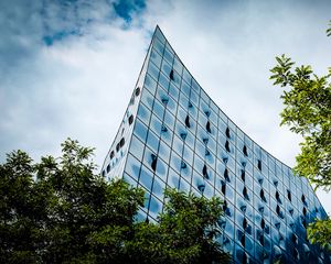 Preview wallpaper building, architecture, trees, sky